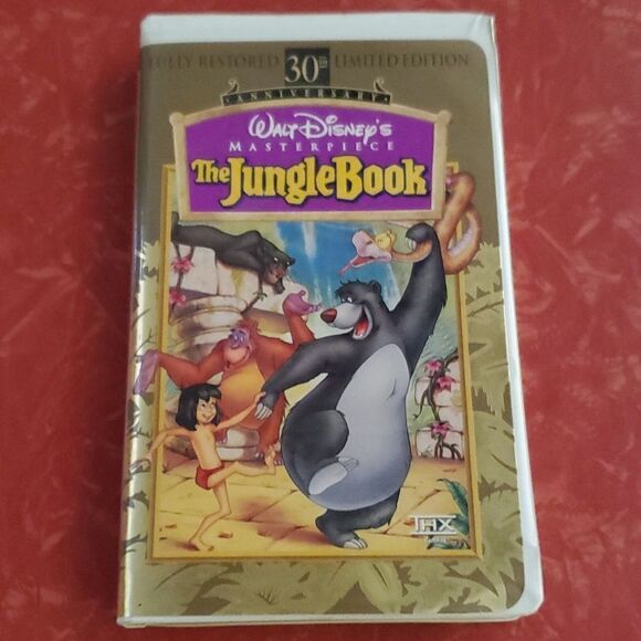 1997 Walt Disney 30th Anniversary Masterpiece The Jungle Book VHS Tape - Picture 1 of 9